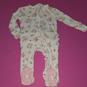 Posh Peanut Floral Baby Footie - Super Soft